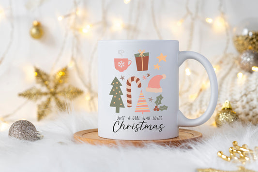 Just a Girl Who Loves Christmas Mug or Travel Mug