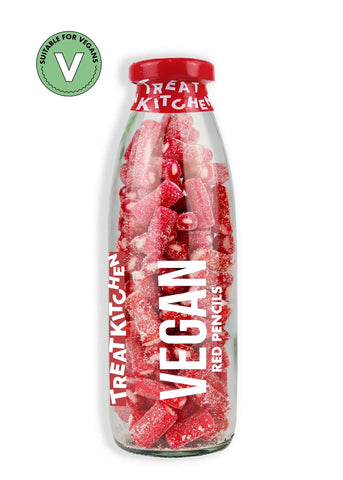 Vegan Strawberry Red Pencils Sweet Bottle