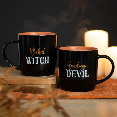 Wicked Witch & Handsome Devil Couples Mug Gift Set