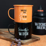 Set of Two Witchy Enamel Mugs