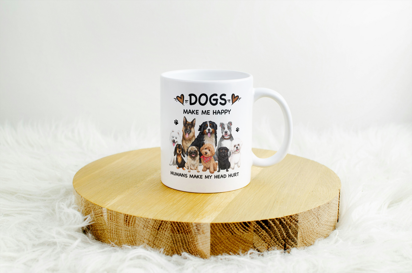 Dogs Make Me Happy Mug