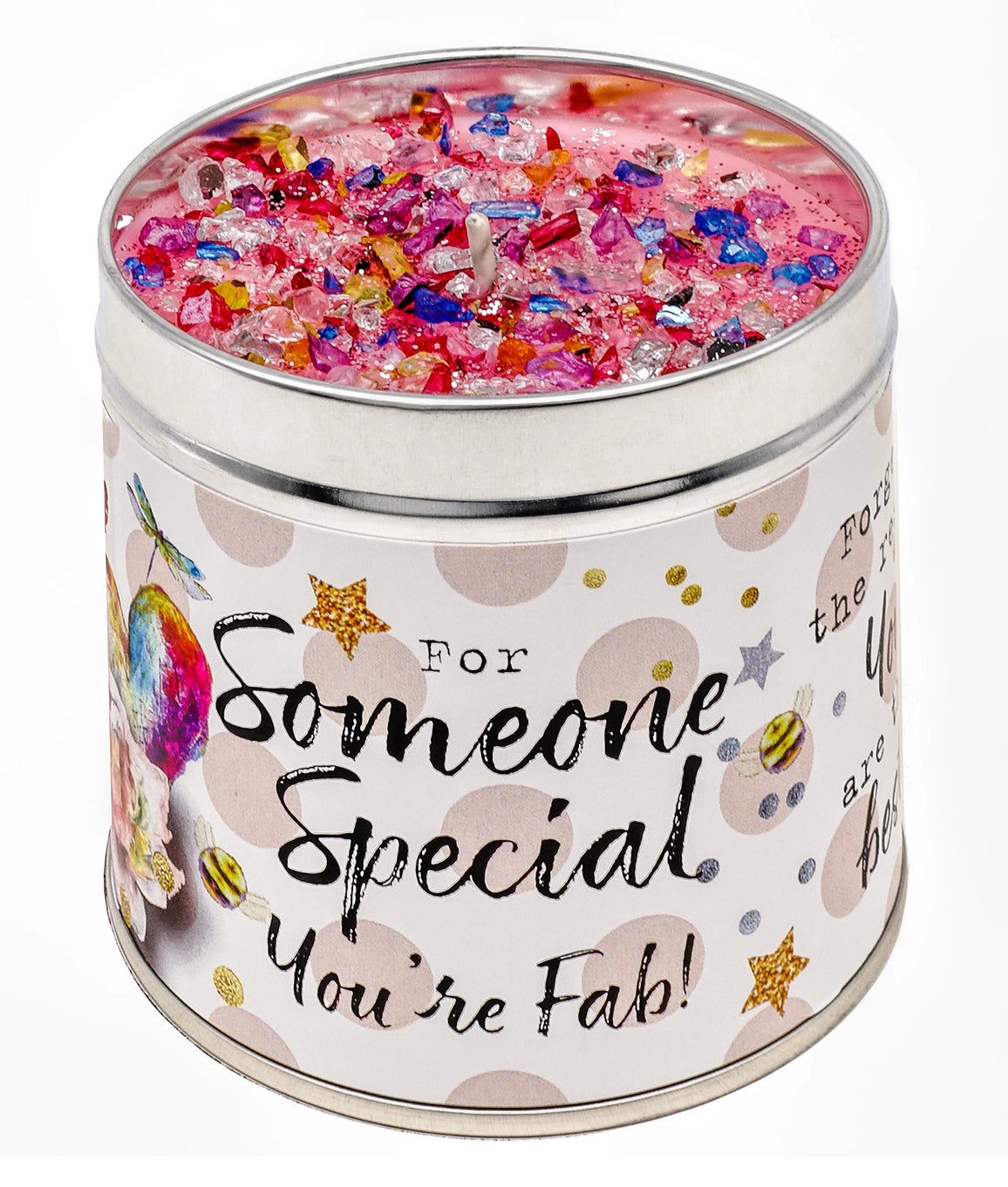 Someone Special Sparkly Topped Candle