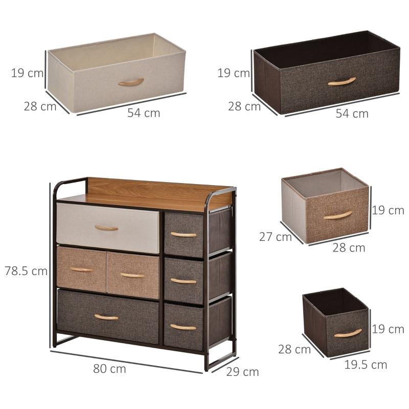 7-Drawer Dresser, Fabric Chest of Drawers.