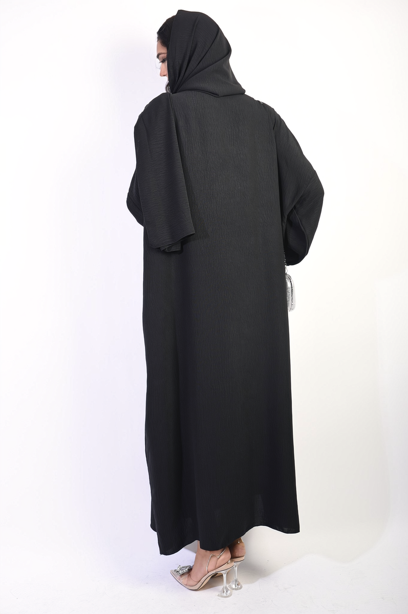 Long Sleeve Closed Abaya Maxi Dress