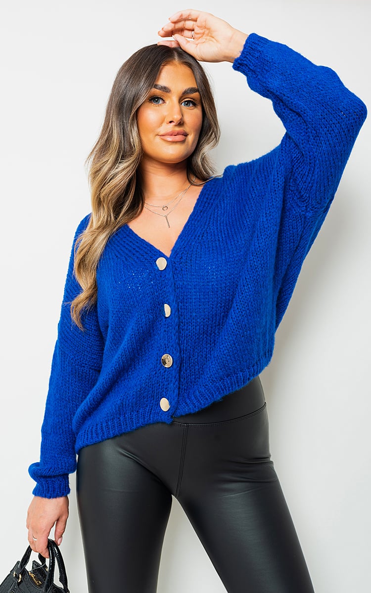 V-neck Button Down Knitted Cardigan