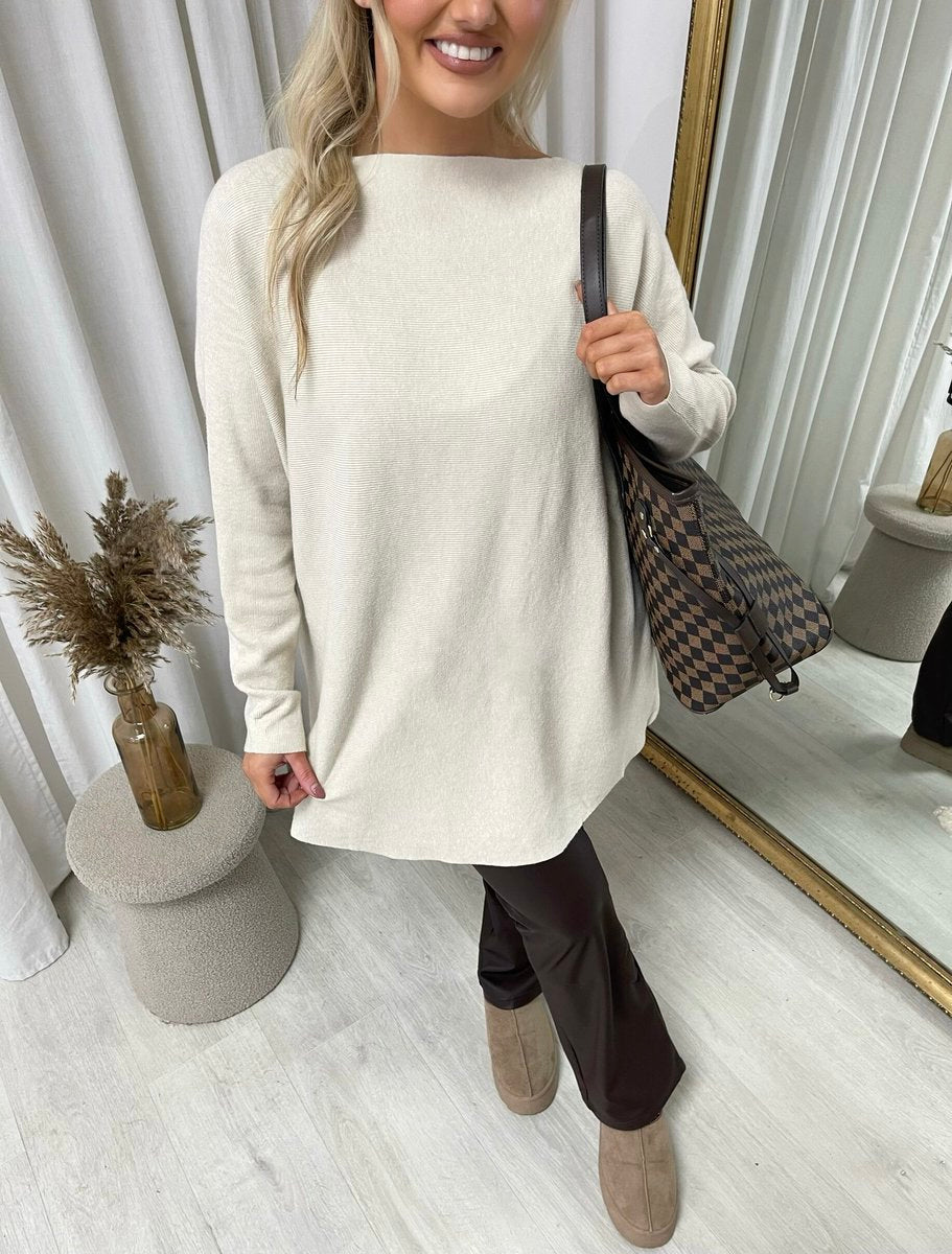 Loose Long Sleeve Knitted Jumper