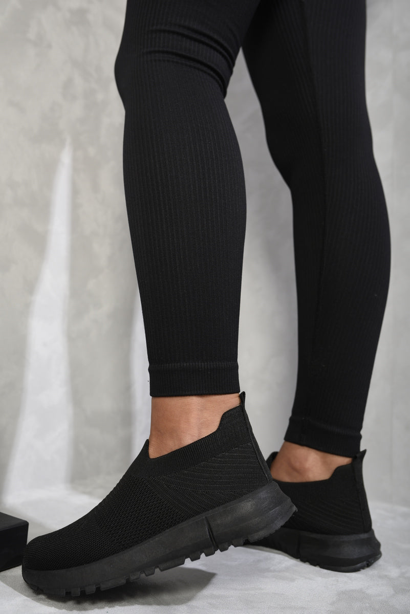 Esther Knit Slip-On Zip Trainers