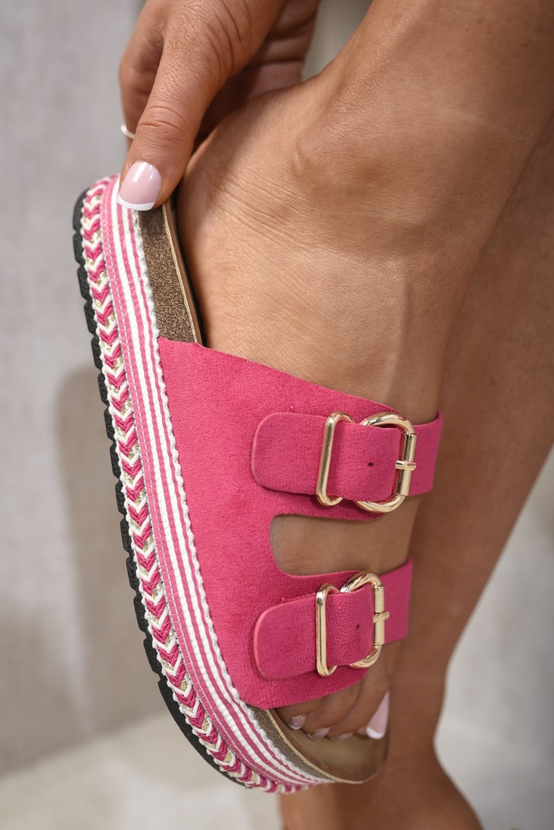 Double Buckle Jewelled Sandals