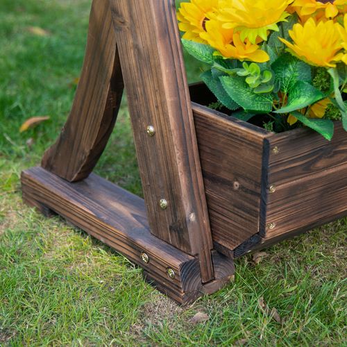 3-Tier Raised Garden Bed Freestanding Vertical Wooden Flower Rack