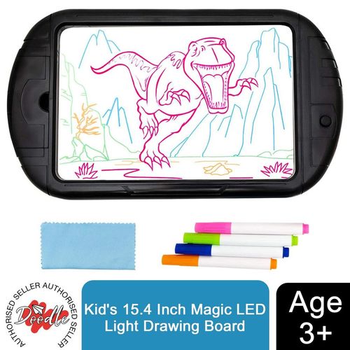 Kid's 15.4 Inch Magic LED Light Dinosaur Pictures Magic Drawing Board