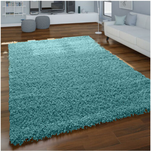 DUCK EGG BLUE SHAGGY RUGS 160 x 230