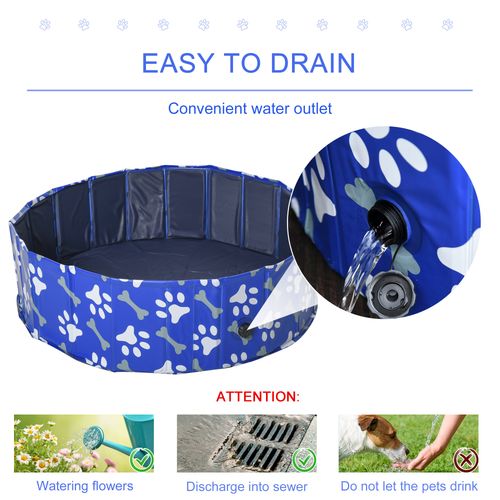 Dog Swimming Pool Foldable Pet Bathing Shower Tub Padding Pool -100cm