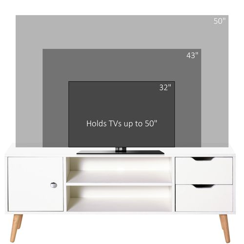 Modern TV Stand Storage Shelf Media Console Table