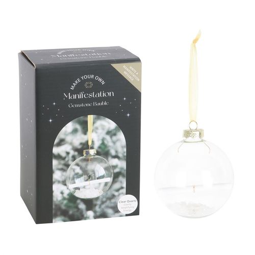 Clear Quartz Manifestation Christmas Bauble kit