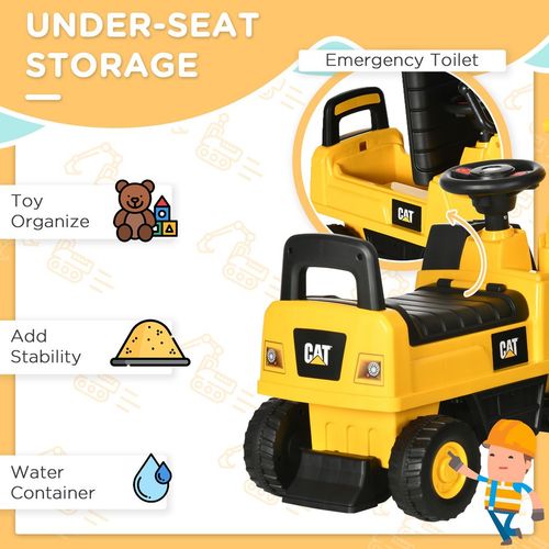 CAT Licensed Kids Construction Ride-On Digger, for ages 1-3 Years