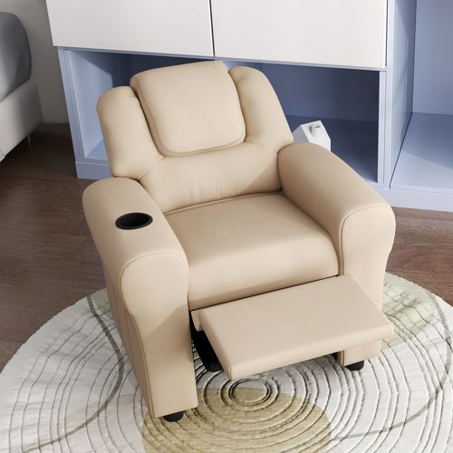 Kids Recliner Chair with Adjustable Backrest and Footrest