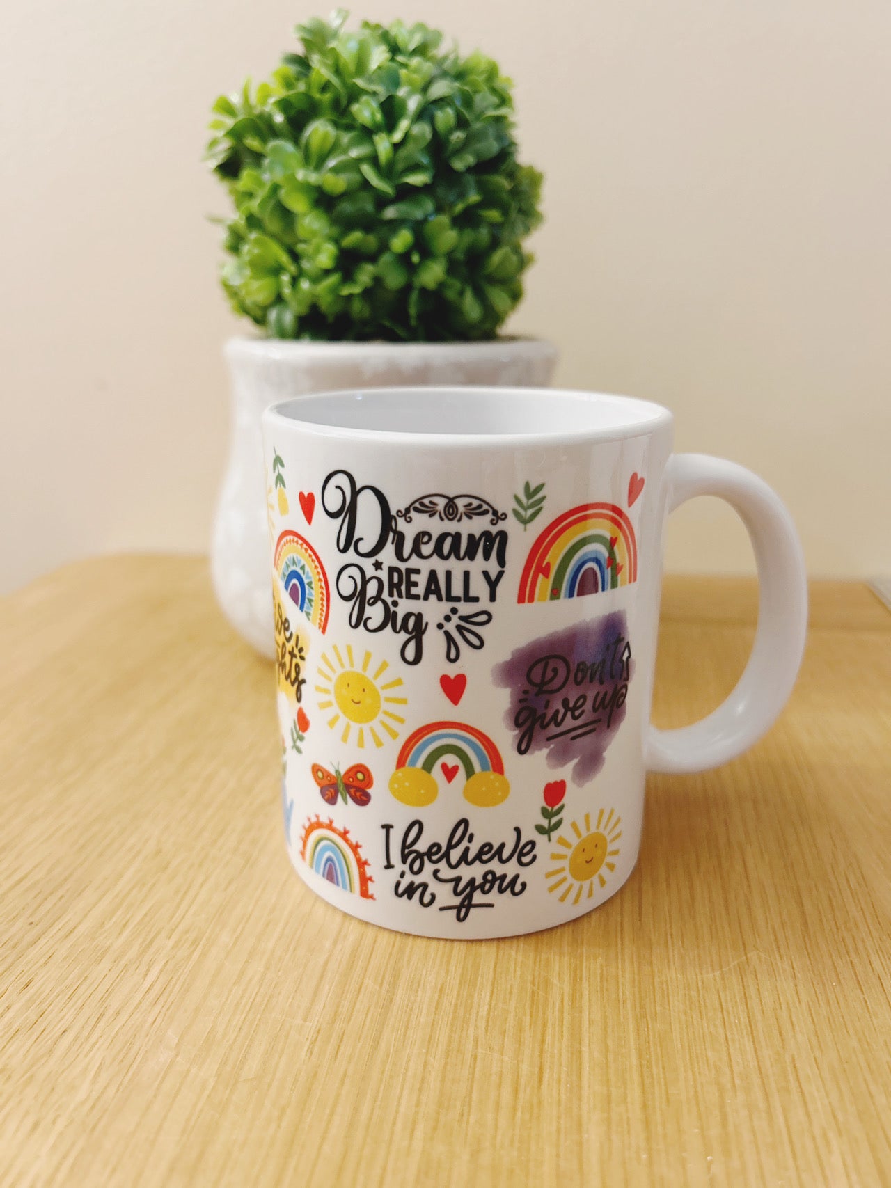 Colourful Positive Thoughts Mug or Travel Mug