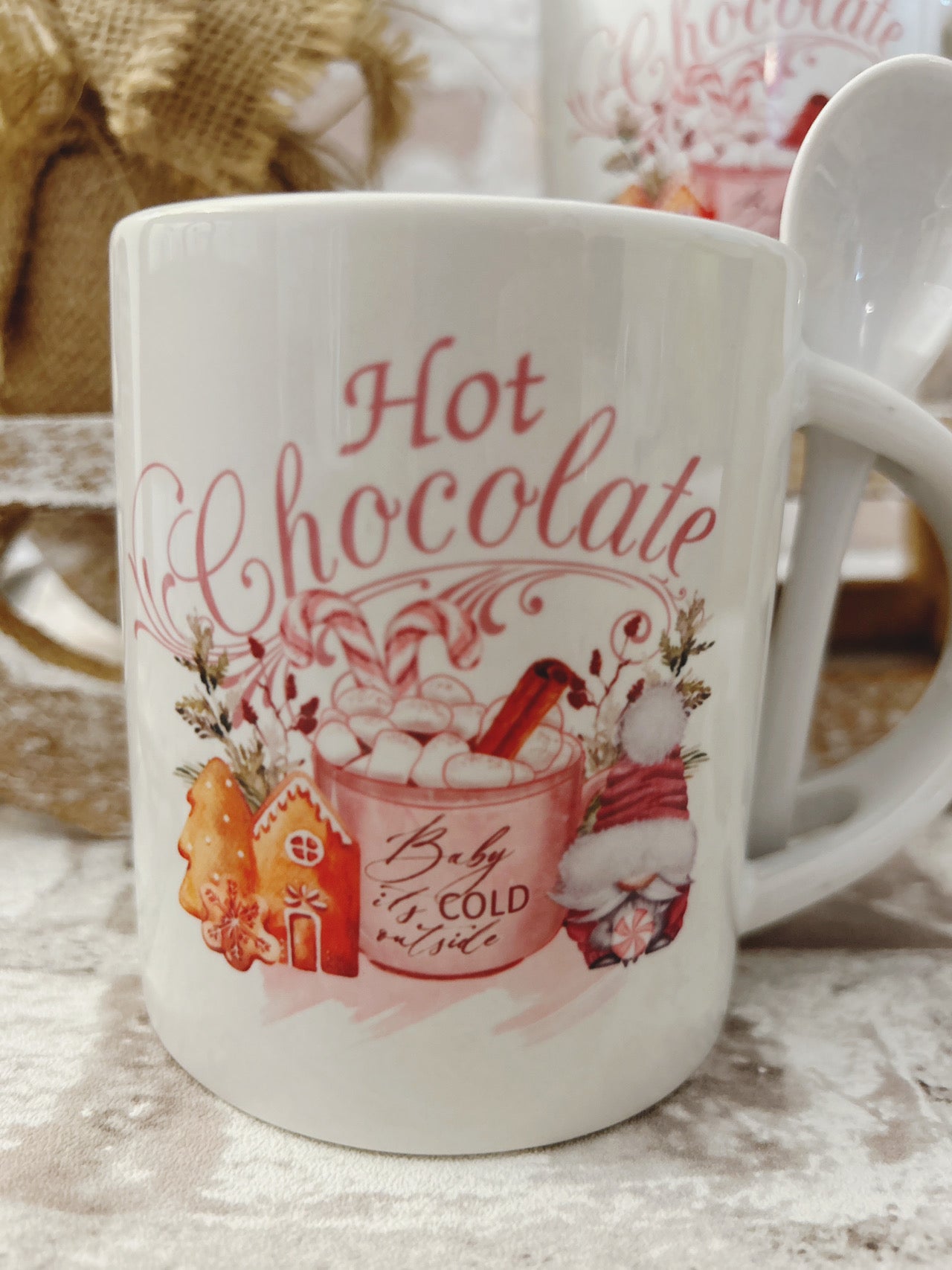 Hot Chocolate Gonk Mug & Spoon