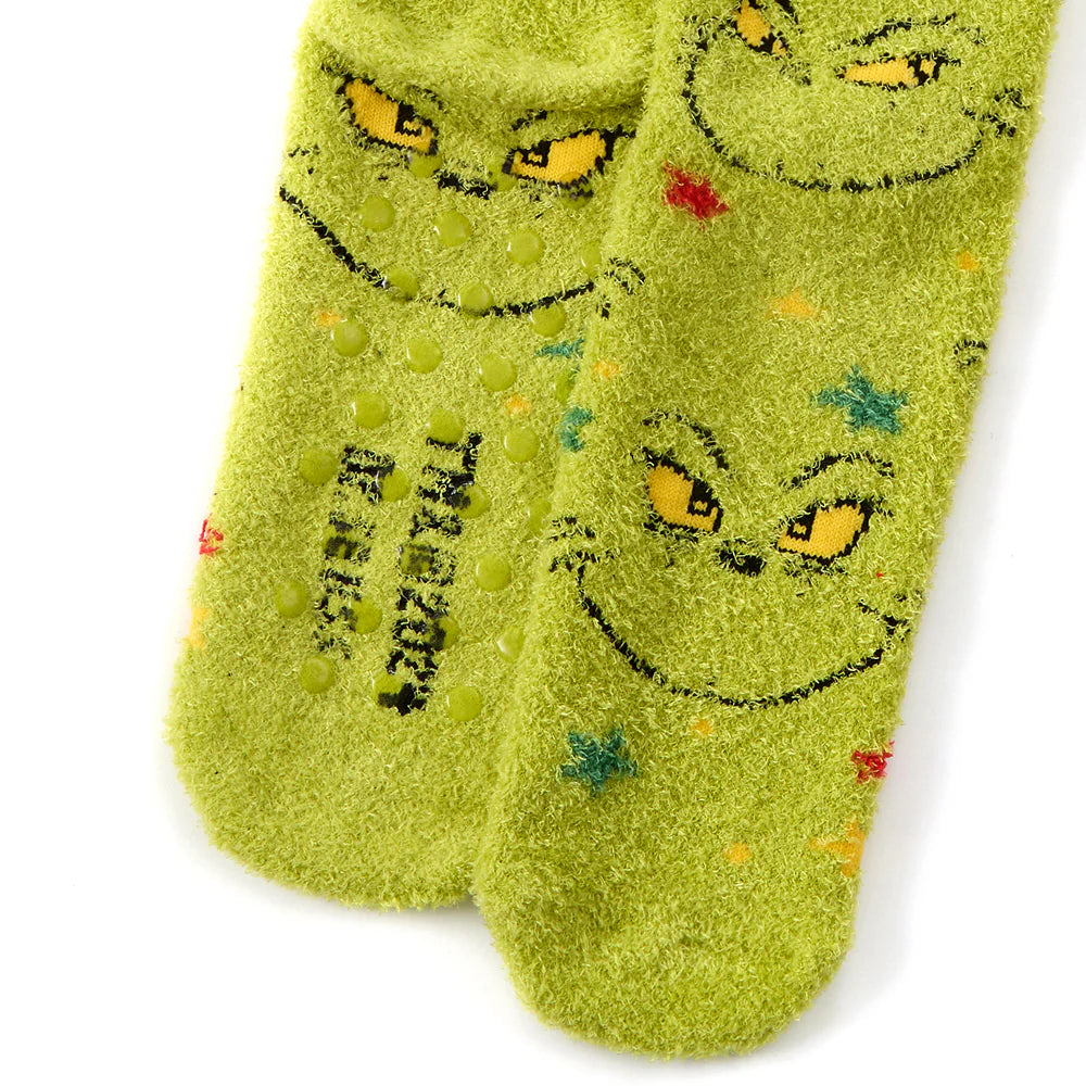 Ladies Santa Grinch Fluffy Socks - 2 Designs