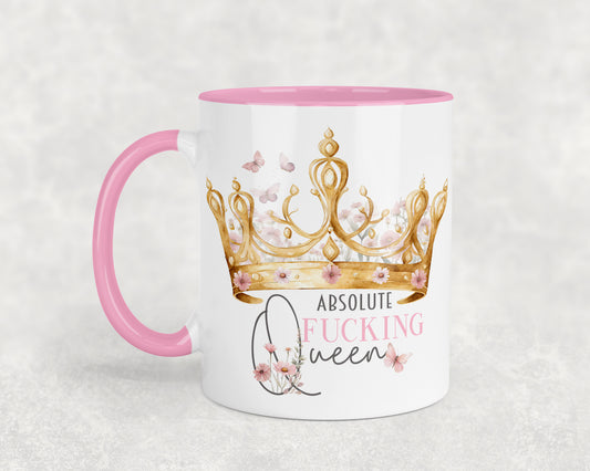 Absolute F***ing Queen Mug - Sweary / Non Sweary options