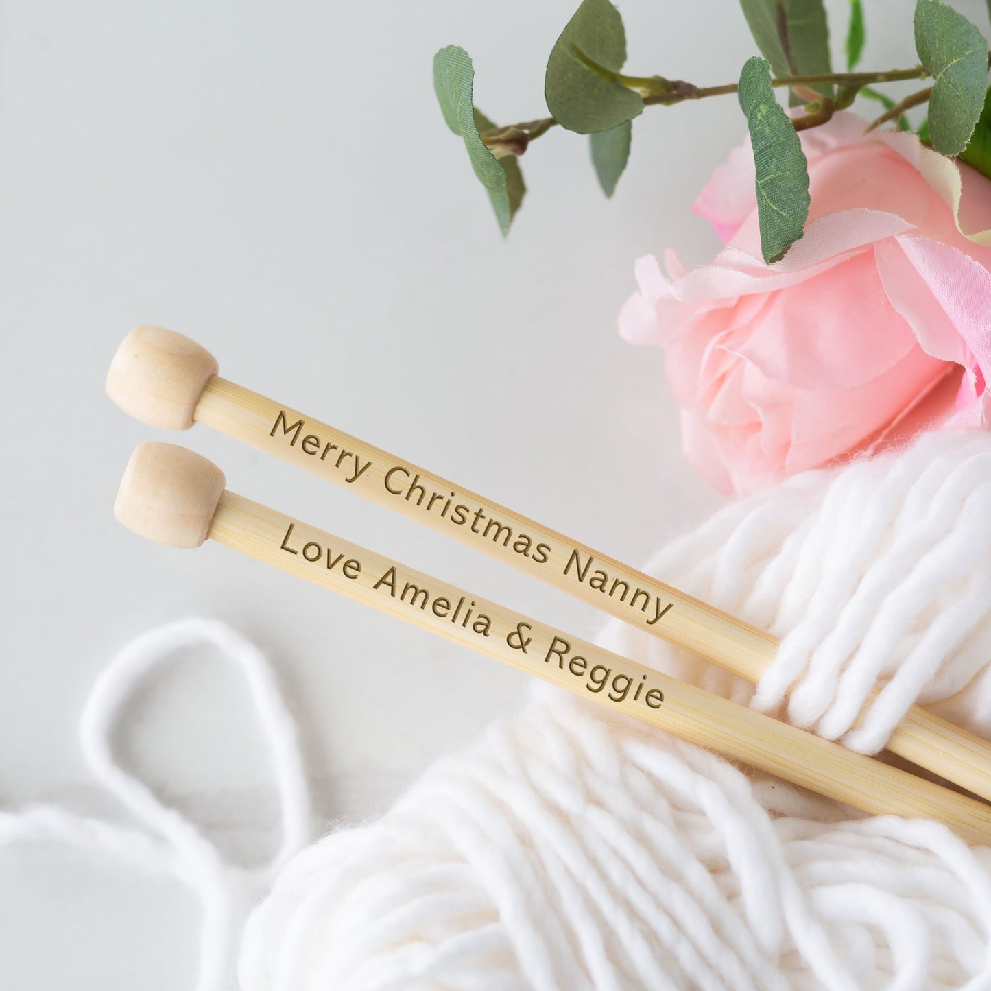 Personalised Bamboo Knitting Needles