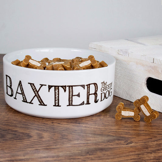 Personalised Greedy Dog Bowl - Large