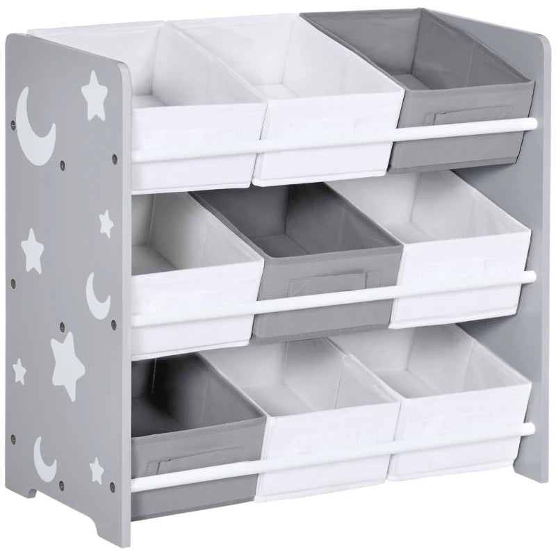 Kids Storage Rack, with Nine Removable Baskets