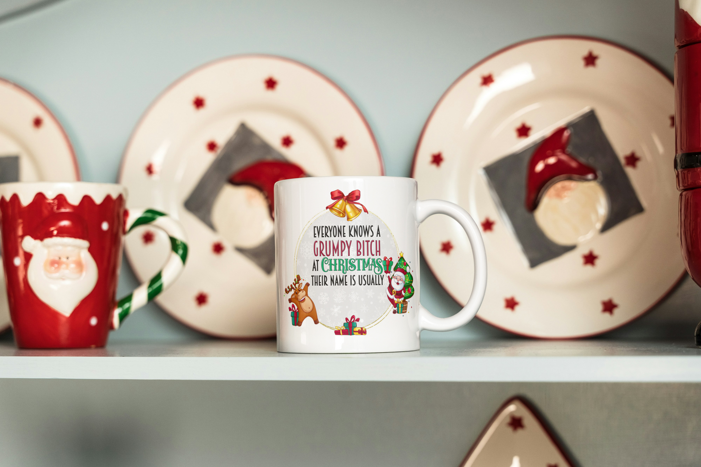 Sweary Christmas Mug - B***h Version - Mug or Travel Mug