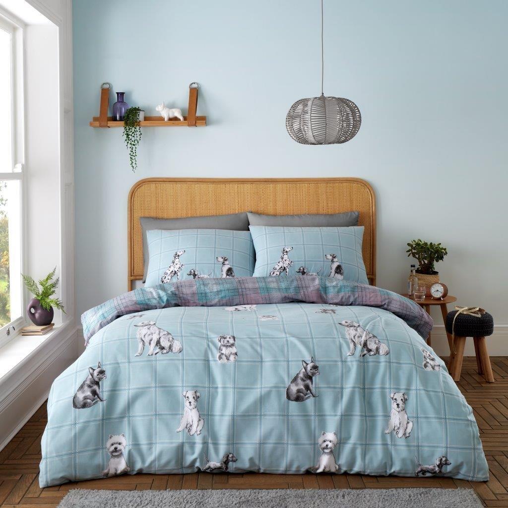 Reversible Dog Pals Printed Duvet Cover Set