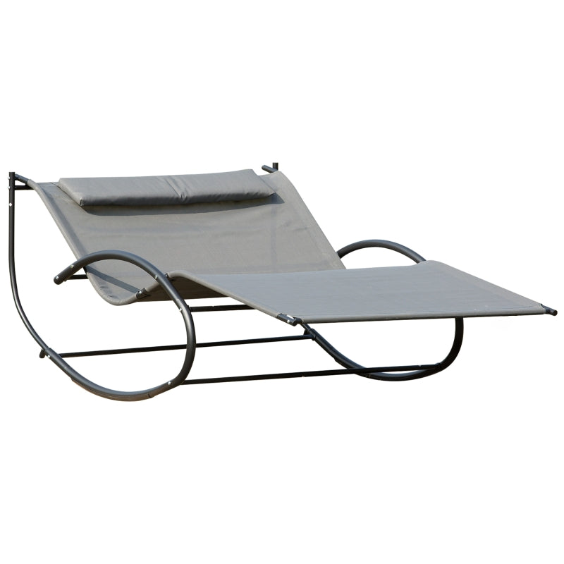 Double Hammock Swing Rock Chair Sun Lounger