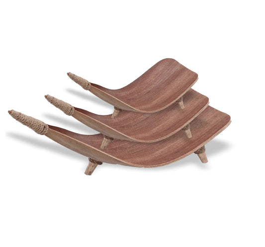 Coconut Leaf Fruit Bowl Sets of 3 - Natural