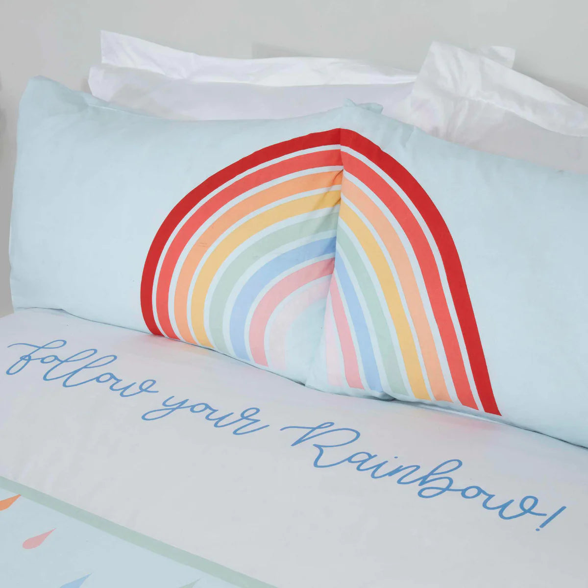 Follow Your Rainbow Blue Duvet Cover Set