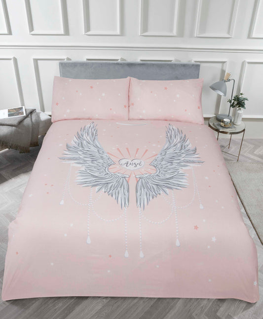 Angel Wings Duvet Cover Set - Pink