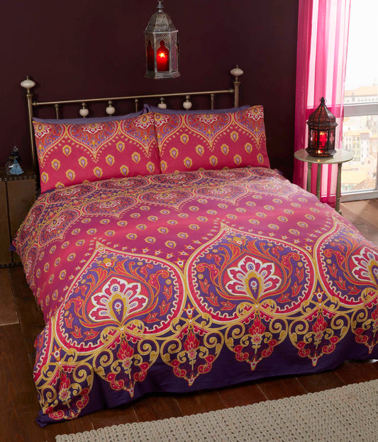 Asha Duvet Set - Ruby