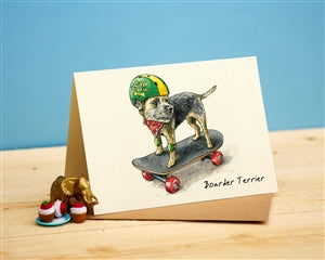 Cartoon Greeting Card - Boarder Terrier