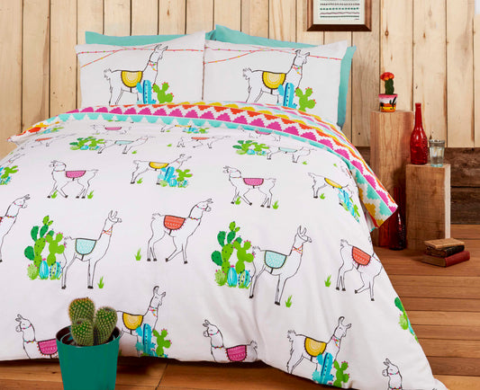 Happy Llamas Bedding Set