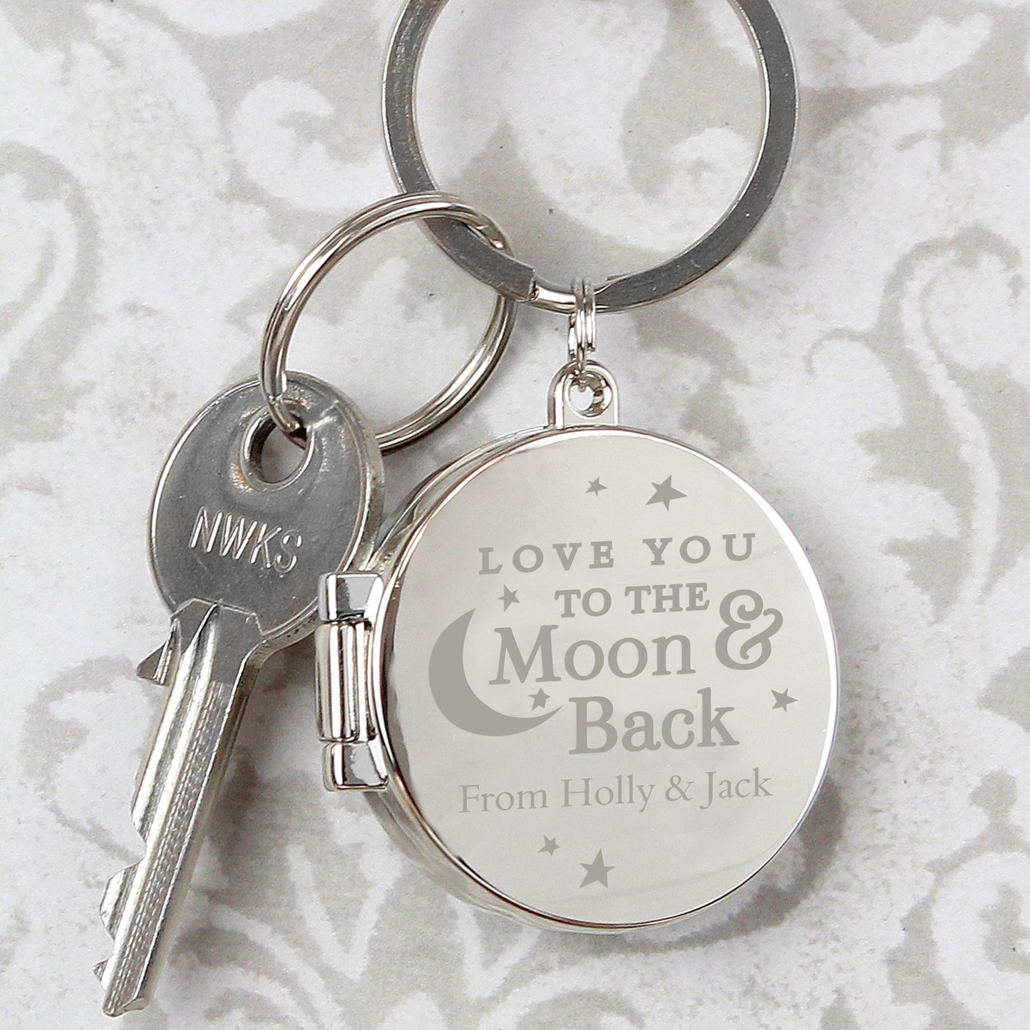 Personalised To the Moon and Back...Photo Keyring