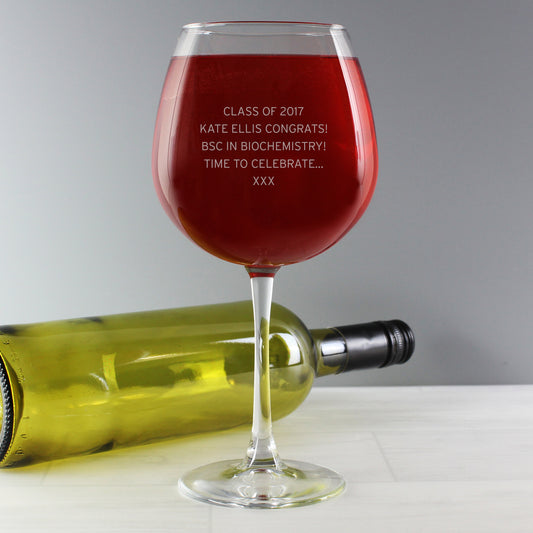 Personalised Bold Statement Bottle In A Glass