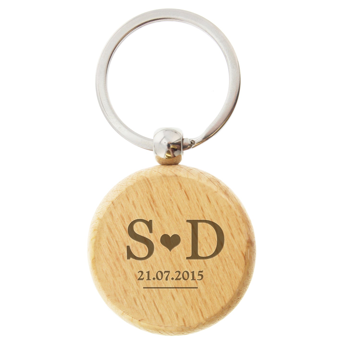 Personalised Monogram Wooden Keyring