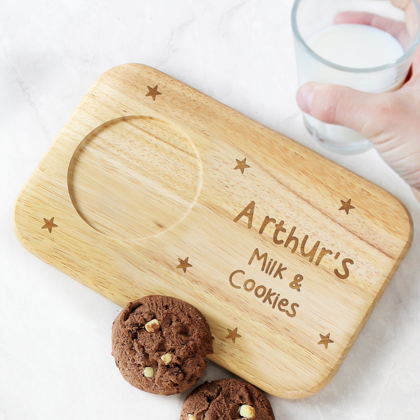 Personalised Stars Wooden Coaster Tray