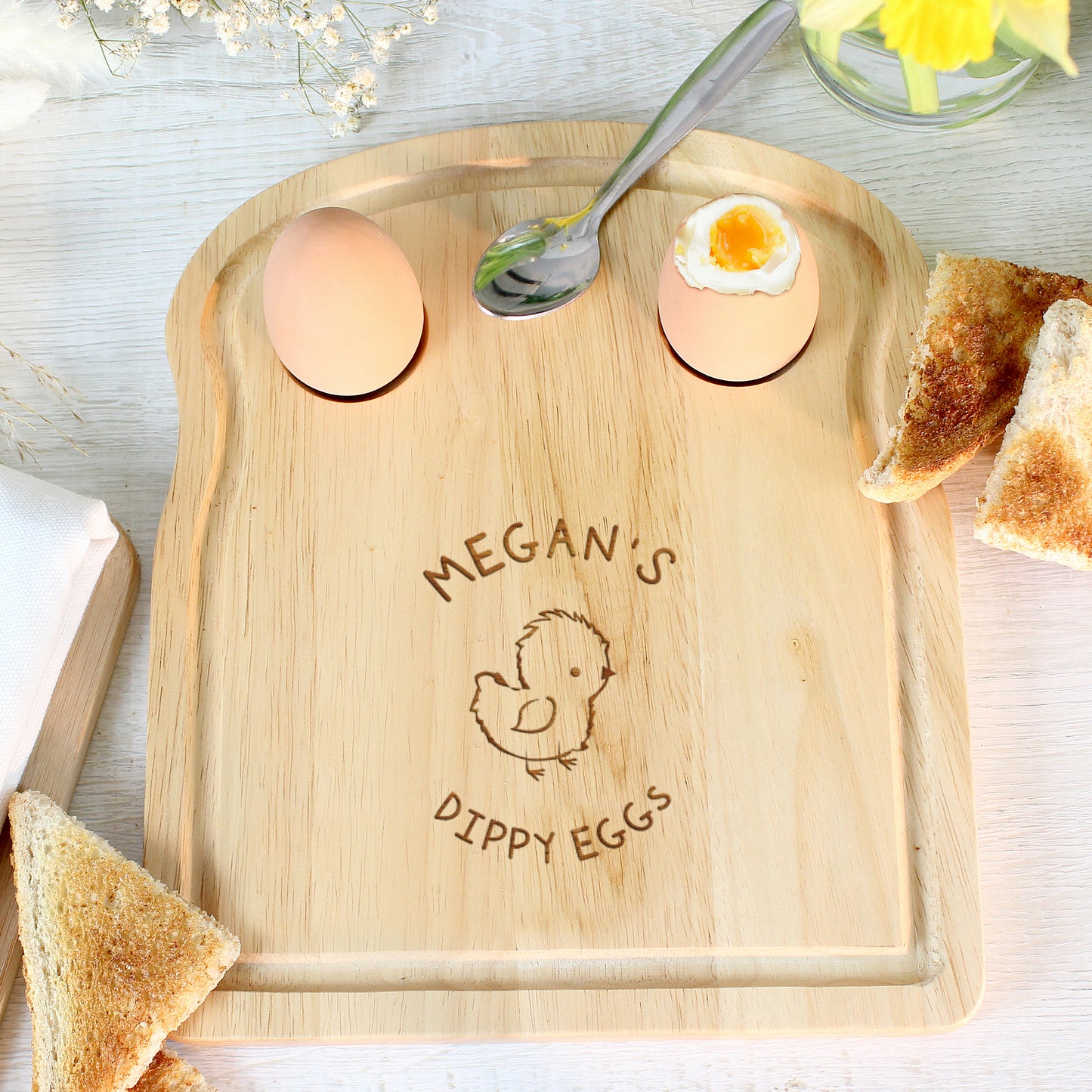 Personalised Chick Egg & Toast Board