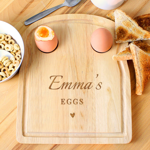 Personalised Heart Egg & Toast Board