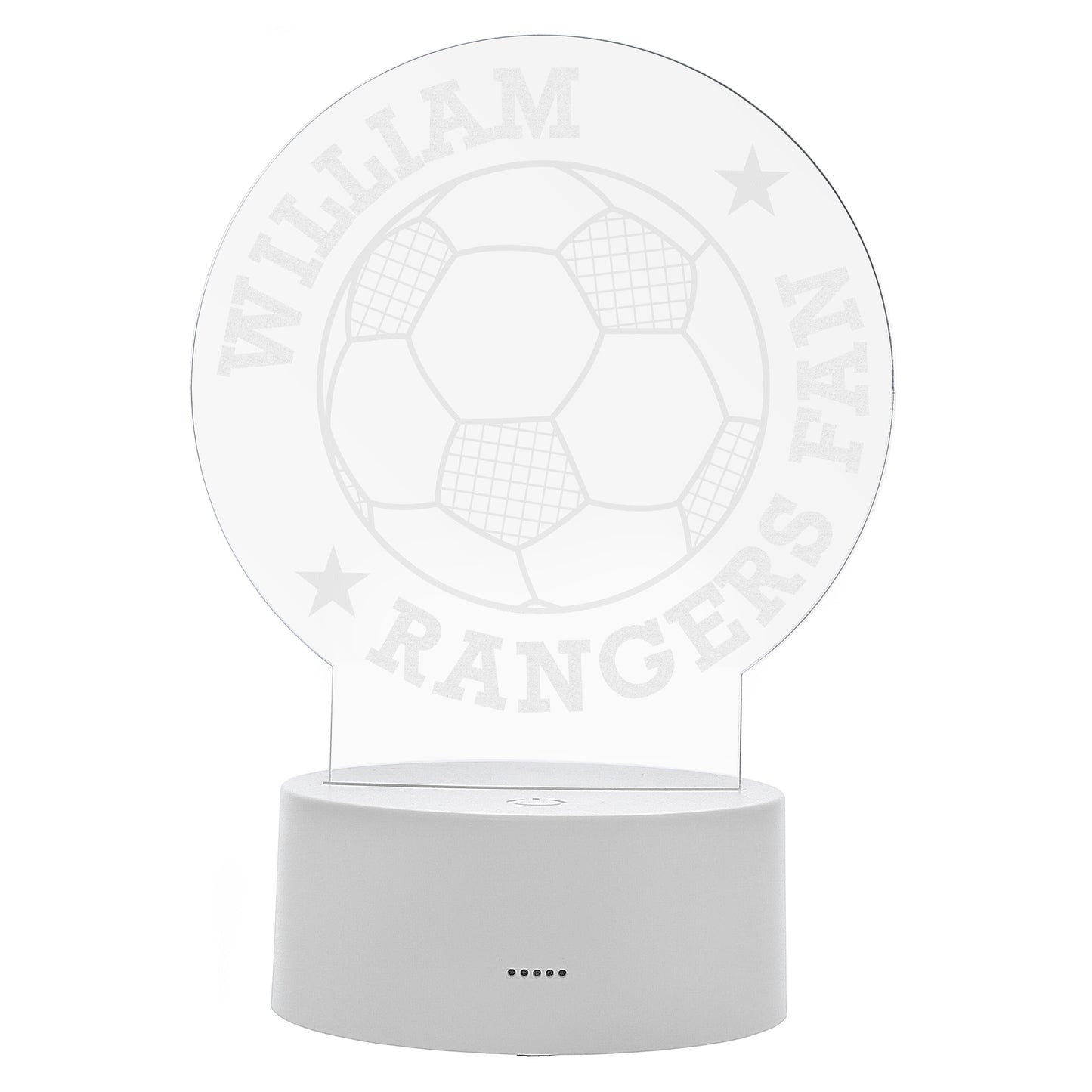 Personalised Football LED Colour Changing Desk Night Light