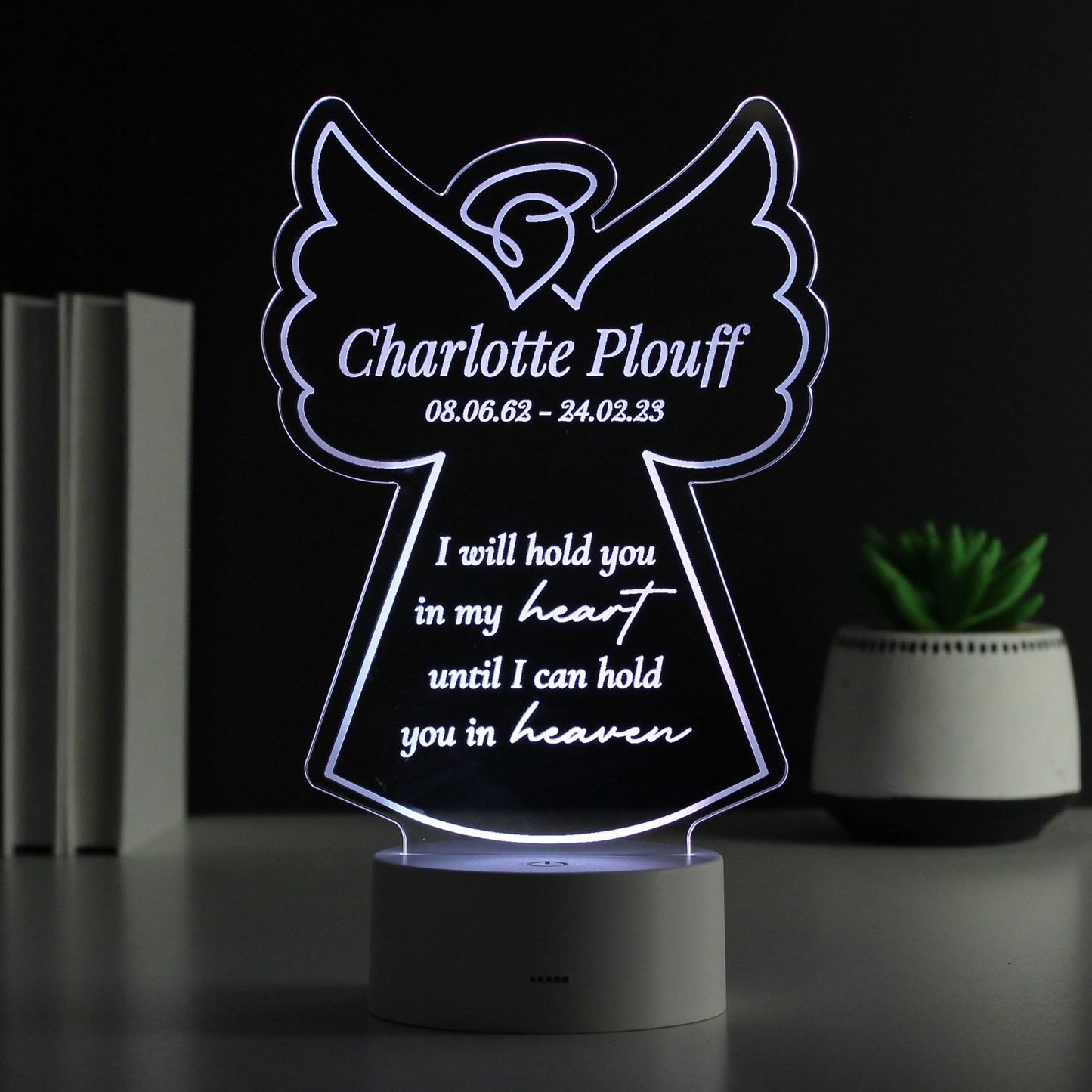 Personalised Angel Memorial Verse LED Light