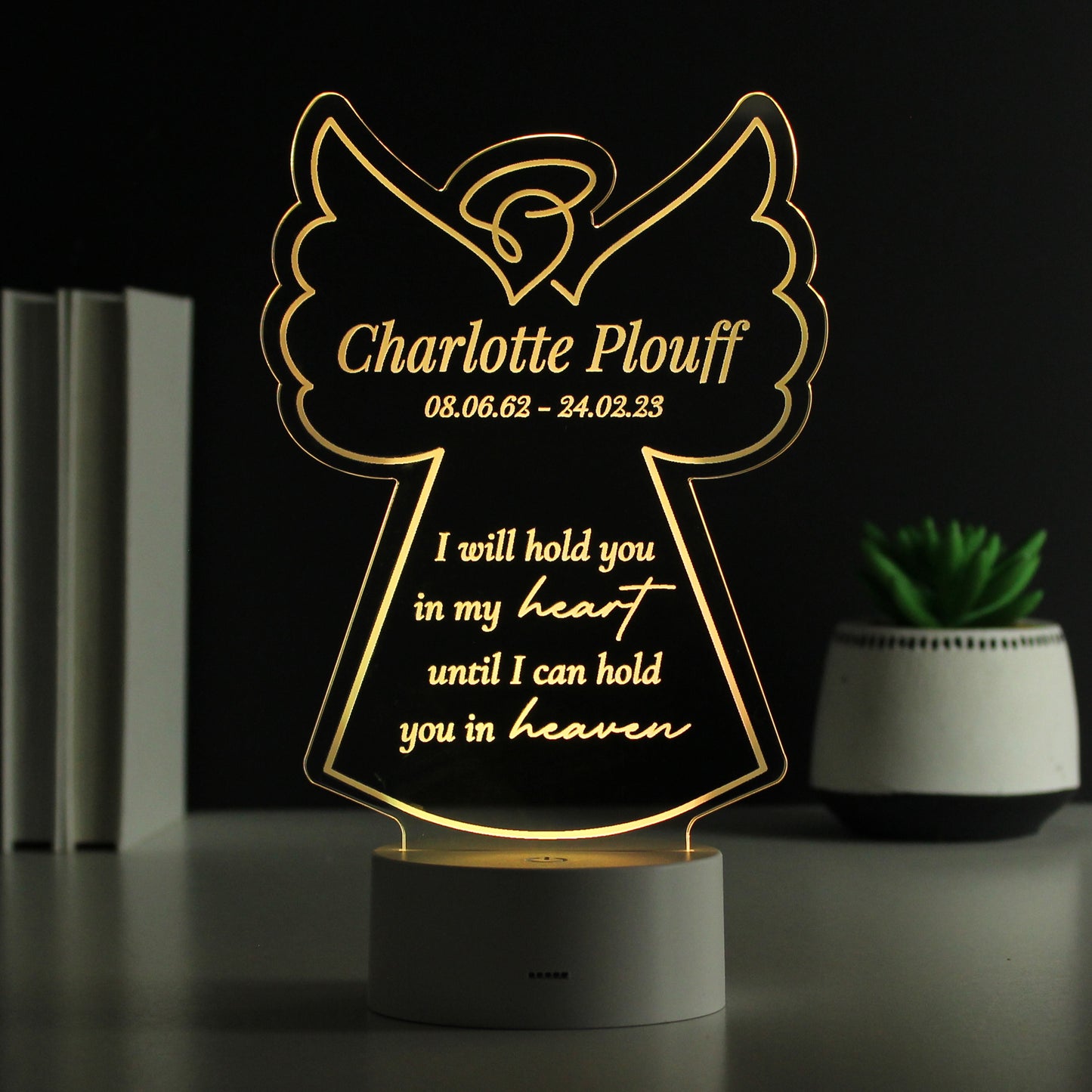 Personalised Angel Memorial Verse LED Light