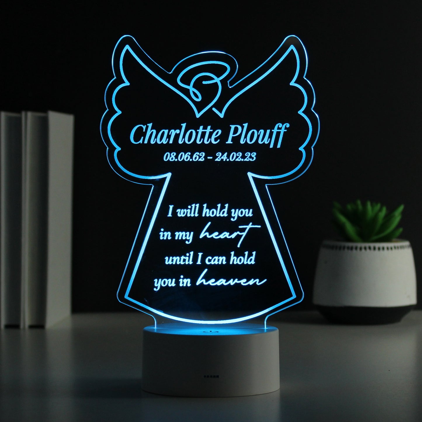 Personalised Angel Memorial Verse LED Light