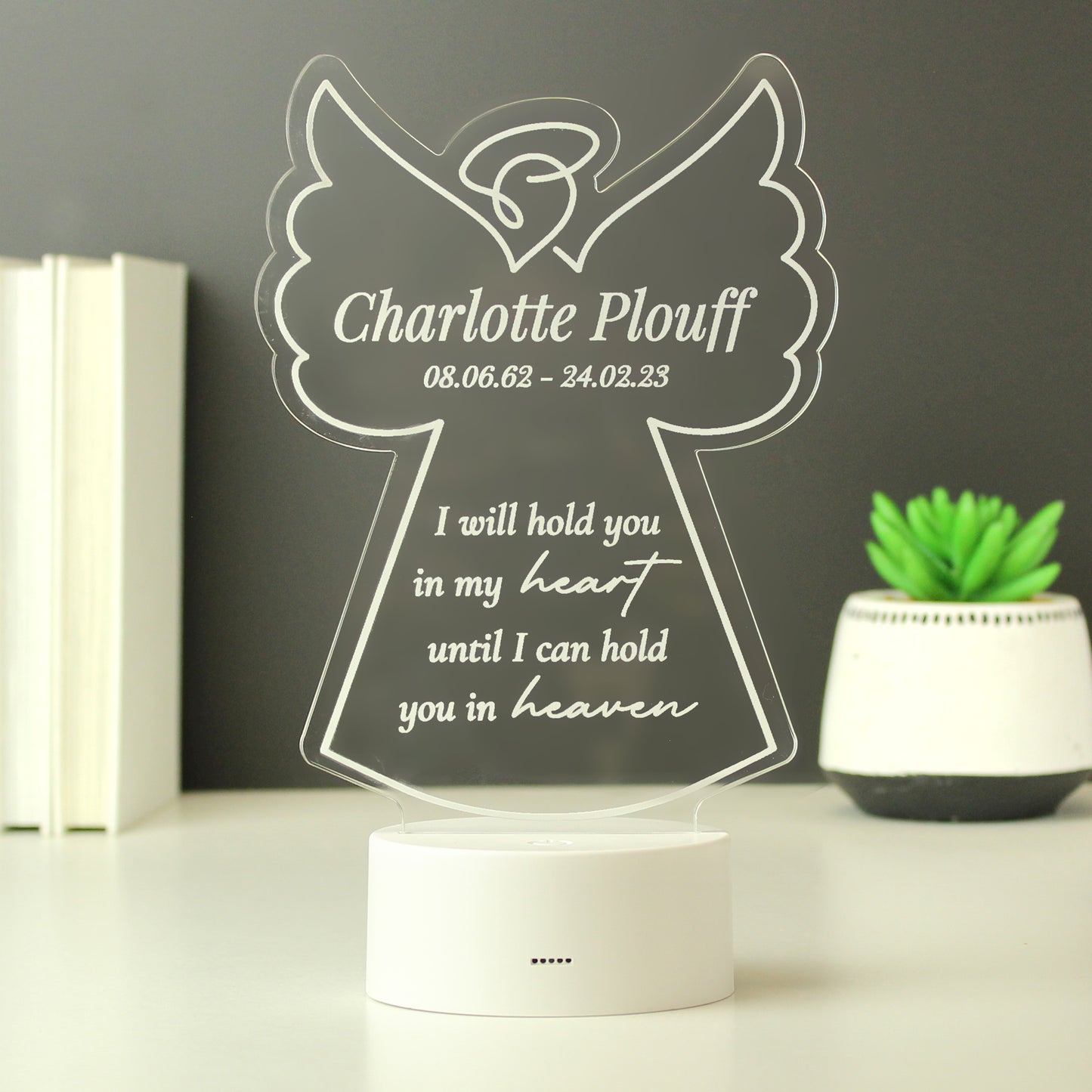 Personalised Angel Memorial Verse LED Light