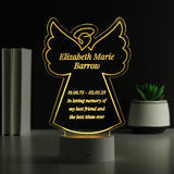 Personalised Free Text Angel Memorial LED Light
