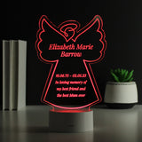 Personalised Free Text Angel Memorial LED Light
