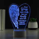 Personalised Angel Wings Memorial LED Light